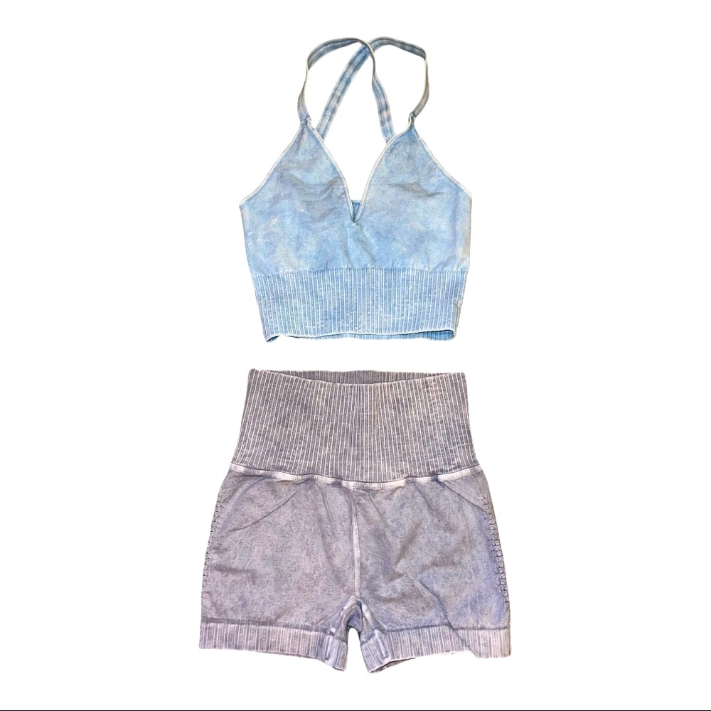 NEW Free People Movement Good Karma Shorts & Crop Top Set - Picture 3 of 7